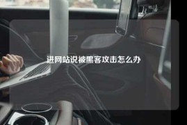 进网站说被黑客攻击怎么办