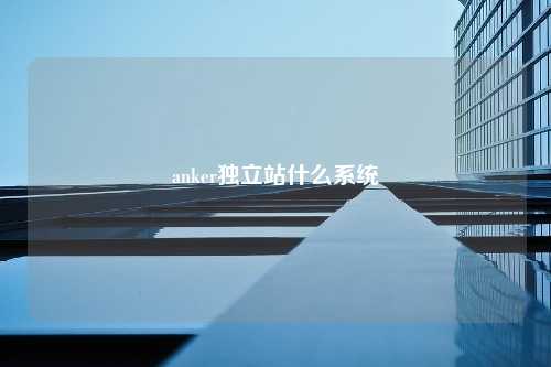 anker独立站什么系统-第1张图片-代哥网推