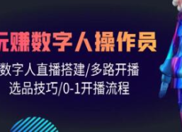 人人都能玩赚数字人操作员，数字人直播搭建0-1开播流程