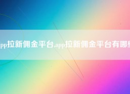 app拉新佣金平台,app拉新佣金平台有哪些