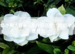 信小易大数据90多分好还是5.7好,信小易是什么