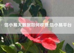 信小易大数据如何收费,信小易平台