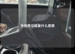 外贸独立站是什么意思